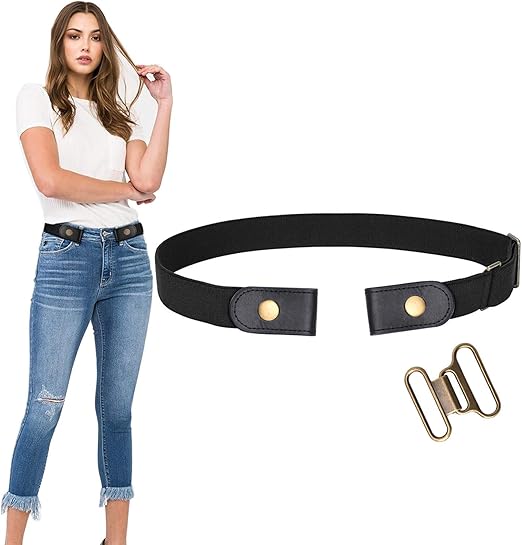 No Buckle Stretch Belt For Women Men Elastic Waist Belt Up to 72 Inch for Jeans Pants at Amazon