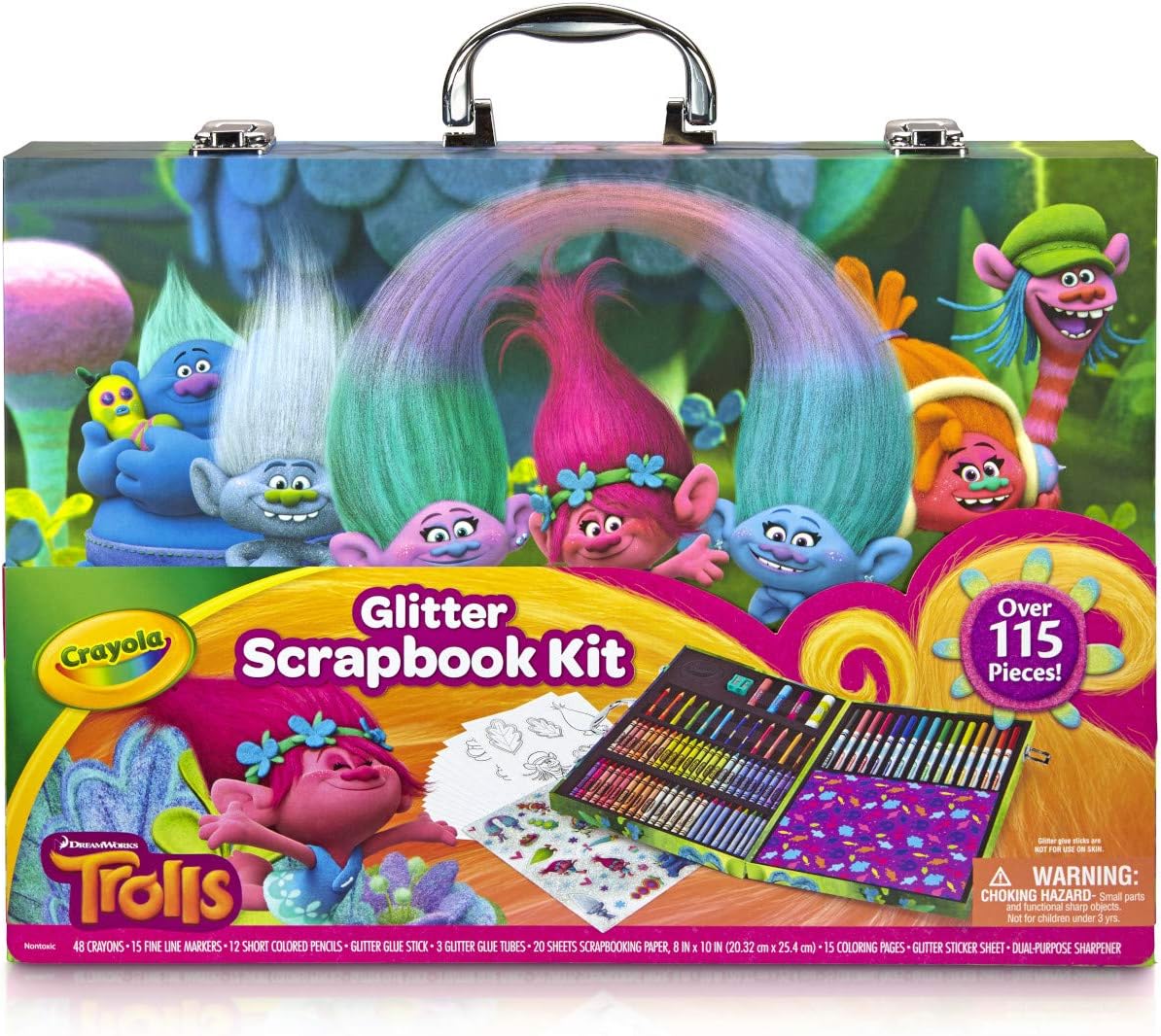 Crayola 0469280000 Trolls Glitter Scrapbook Kit Amazon.co.uk Toys & Games