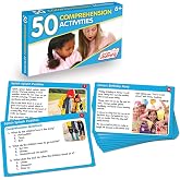 Junior Learning JL355 50 Comprehension Activities, Multi, Medium | Double-Sided Literacy Cards for Fiction and Non-Fiction Reading for Meaning, with Content List and Answers Included