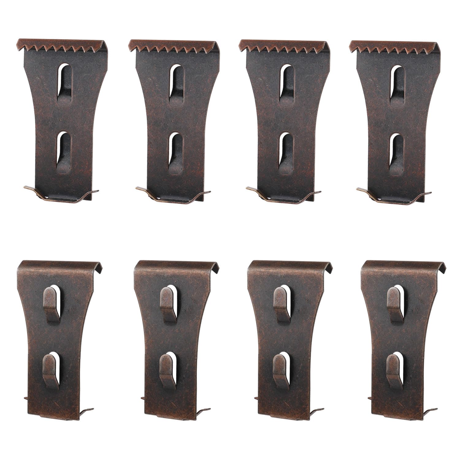 8pcs Brick Hook Clips, Heavy Duty Brick Wall Clamp Brick Clips for Hanging Outdoors Brick Hangers No Drill for Pictures Lights Wreaths Hanger Fits 2.25-2.45 Inch High Bricks (Copper Color)