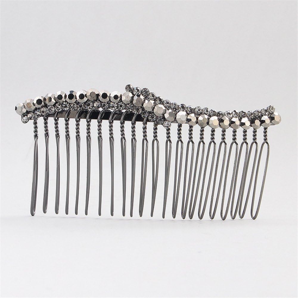 Weddwith Hair Accessories Headdress modeling accessories wedding dress dress bride hair plate simple daily use rhinestone drill comb comb wave double color drill multi-tooth hair accessories