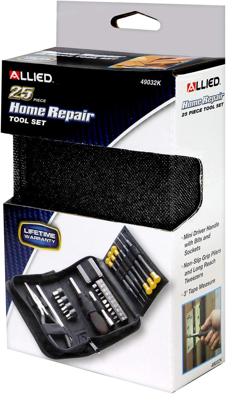 Allied Tools 49032 25-Piece Tri-Fold Mini Tool Set - Hand Tool Sets - 