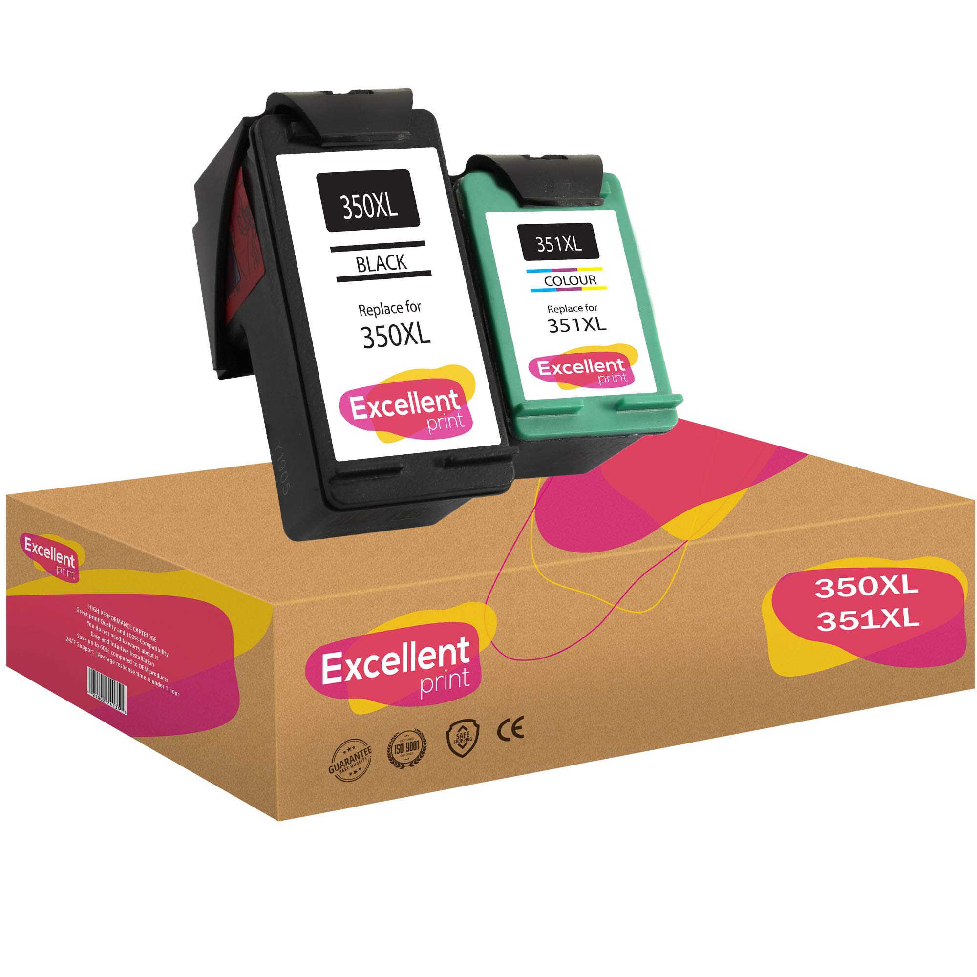 Excellent Print 350XL 351XL 350 351 Compatible Ink Cartridges for HP Officejet 5740 Photosmart C4280 C4480 C4205