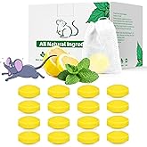 Mouse Rodent Repellent, 16 Pack Peppermint Oil for Mice Mouse Rats Squirrel Pests Control Indoor & Outdoor Use, Natural Deterrent Replace Trap Poisoning Family & Pet Safe Yellow