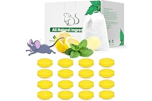 ROTIAH Mouse Rodent & Insect Repellent, Peppermint Oil Mice Repellent for Squirrel Rats Spider Pests, Natural Deterrence for Kitchen, Warehouse, Car, Indoor, Outdoor, Safe for Pets & Family