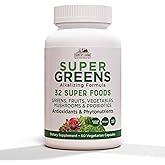 COUNTRY FARMS Super Greens Vegicaps, 32 Super Foods, Whole Food Supplement, Greens, Fruit, Vegetables, Mushrooms & Probiotics, Rich in Antioxidants & Phytonutrients, 60 Count, 30 Servings