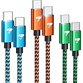 USB C to USB C Cable 60W [6.6ft/3 Pack] USBC to USBC Cable Fast Charging Braided Type C to C Charger Cord for iPhone 17 16 15