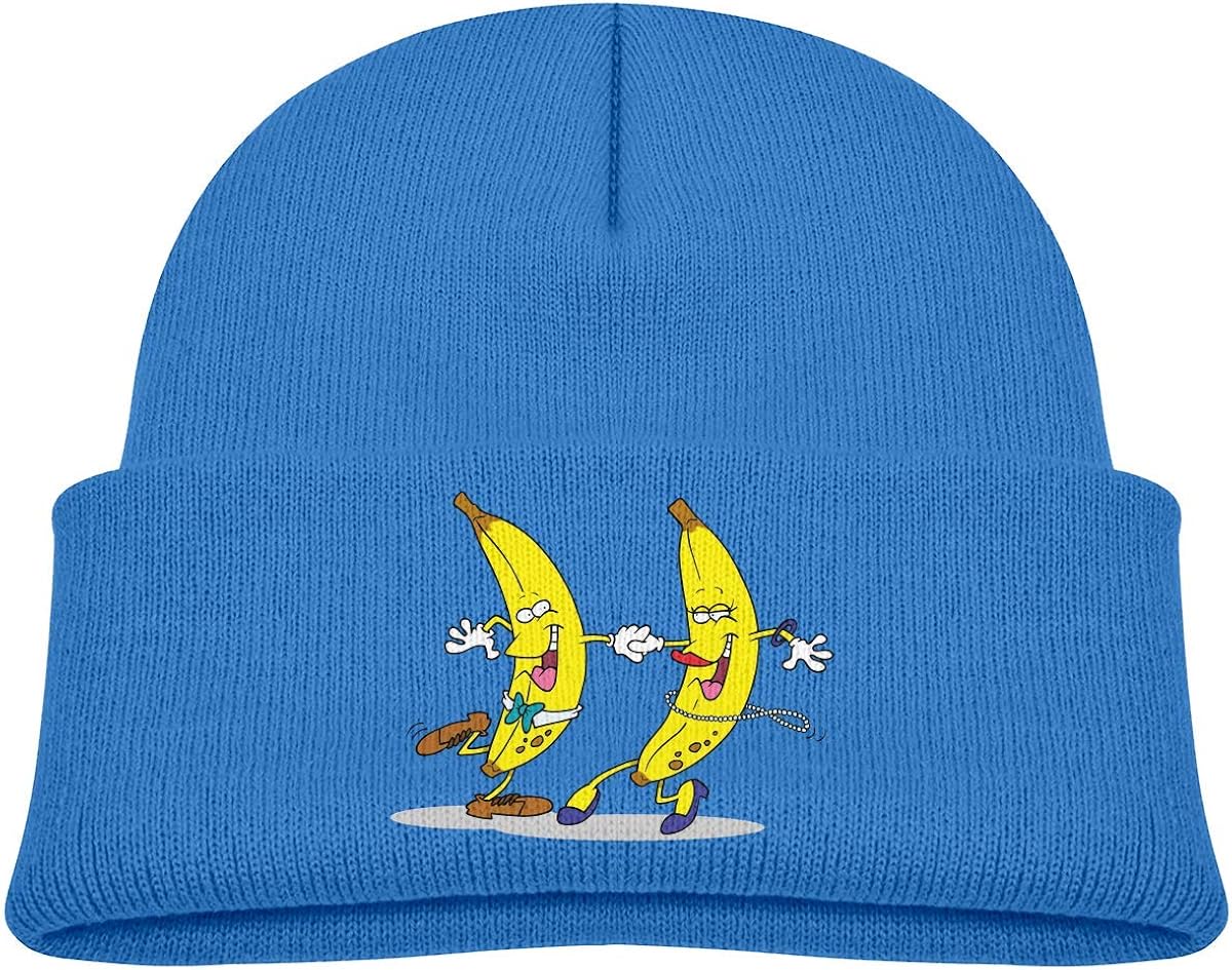 Kids Knitted Beanies Hat Dancing Bananas Winter Hat Knitted Skull Cap