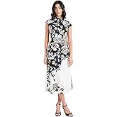 Maggy London Womens Women's Mock Neck Cap Sleeve Sheath Dress - Midi Wedding Guest Dresses