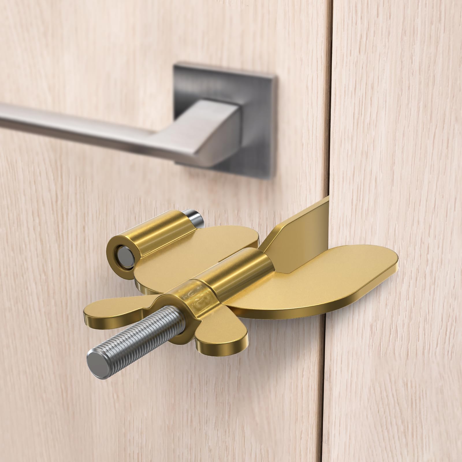 Photo 1 of Portable Door Lock Home Security Hotel Door Locks for Travelers Travel Lock for Door Safety Locks from Inside Bedroom Hotel Rooms Home Apartment Travel Gifts Must Haves Essentials (Yellow, 1 Pack)