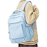 Cute Backpack for College Students Waterproof School Bag High School Backpacks for Teens Girls Boys Laptop Bookbag Casual Daypacks Backpacks for Women Men（Blue）