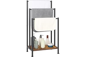 Towel Rack Freestanding, Standing Towel Rack for Bathroom, 3 Tier Towel Rack Stand, Freestanding Towel Holder Floor, Metal To