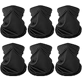 hurifeng 6-Pack Cooling Neck Gaiter Face Scarf, UV Protection Bandana for Summer Outdoor Sports, Cycling, Running, Hiking