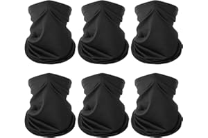 hurifeng 6-Pack Cooling Neck Gaiter Face Scarf, UV Protection Bandana for Summer Outdoor Sports, Cycling, Running, Hiking