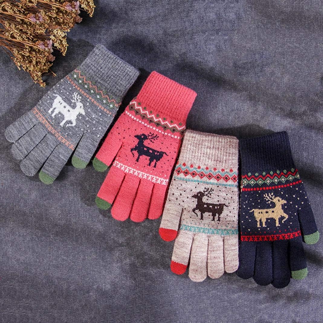 snow deer mittens