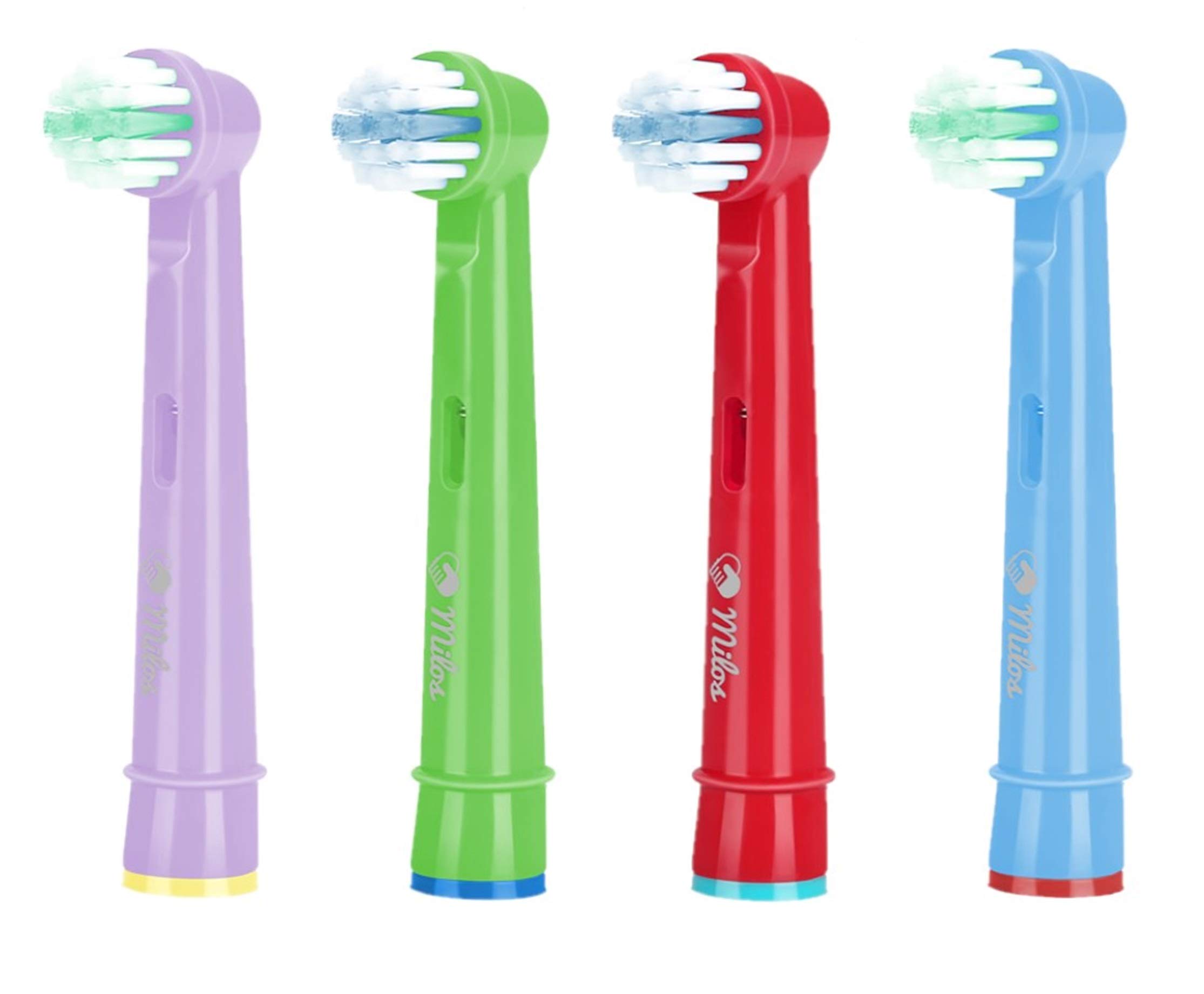 Toothbrush Heads Kids Compatible with Oral B - 4 Pack Milos Electric Brush Heads Precise and Deep Cleaning Replacement Toothbrush Heads Compatible with Oral B
