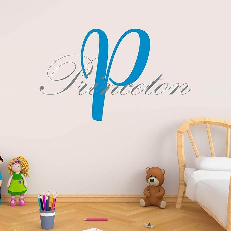 Amazon.com: Boy's Custom Name And Initial Wall Decal, Choose Your Own