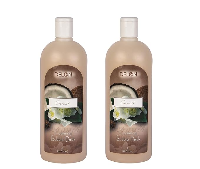 DELON Foaming Bubble Bath Coconut (1000 ml) - Pack of 2