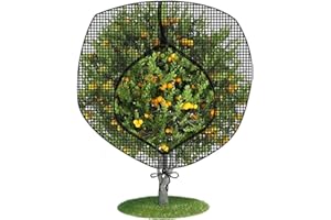 FONUNO Fruit Tree Netting Covers with Zipper to Protect from Squirrels and Birds Large Netting for Fruit Trees Net Protection, Black, 8' x 8', 1 Pack