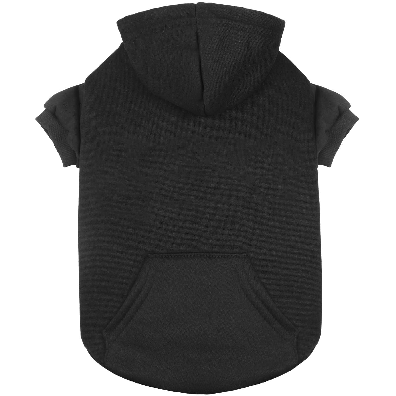 Photo 1 of Dog Sweaters for Medium Dogs Dog Hoodie Pet Sweater Soft Solid Brushed Fleece Pet Clothes Hoodie Sweatshirt with Pocket(Black-M)