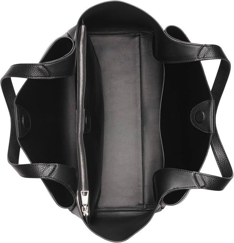 Willa Shopper Damen Schwarz Groß mit Magnetverschluss
