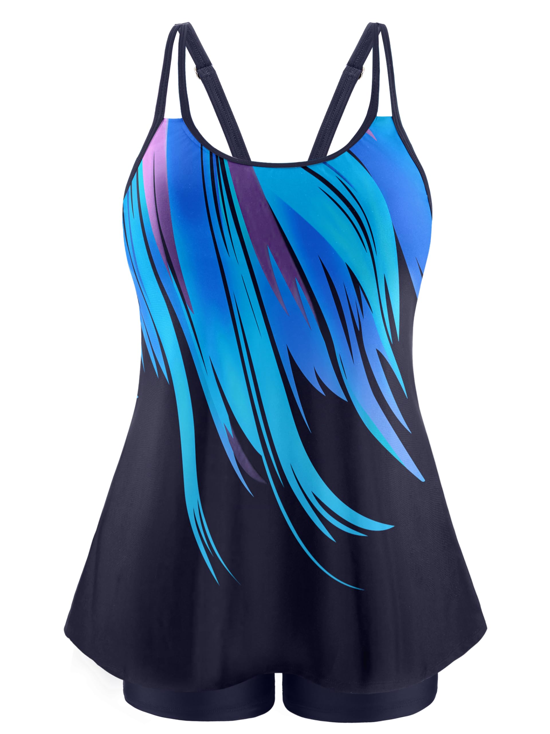 Photo 1 of **SIZE 14w-USED**
NIeyook Womens Plus Size Tankini Swimsuit Two Piece Bathing Suit Flowy Swim Tops with Boy Shorts 2025 Modest Swimwear 14W 