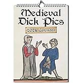 Medieval Dick Pics 2026 Calendar, Funny Rude Medieval Dick Wall Calendar 2026, Prank Pic 12 Months Calendars Gag Gifts for Hi