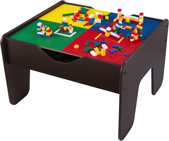 Amazon Com Kidkraft 2 In 1 Activity Table Espresso 28 5 X 23 5 X 3 25 Toys Games