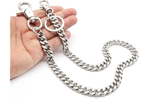 newtro Wallet Chain Men Women Boy Girl, Biker Motorcycle Pants Jean Punk Long Key Chain Black Gold Silver 26 Types