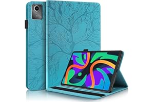 Vaitasy Case for Lenovo Idea Tab 11-inch 2025 with Card Holder Stand Case PU Leather Cover with Elastic Strap Tree of Life Em
