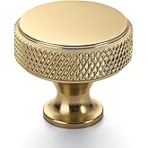 Coinkoly 10 Pack Champagne Bronze Knurled Cabinet Knobs for Dresser Drawer Pulls Brass Cupboard Hardware for Cabinets CK0029