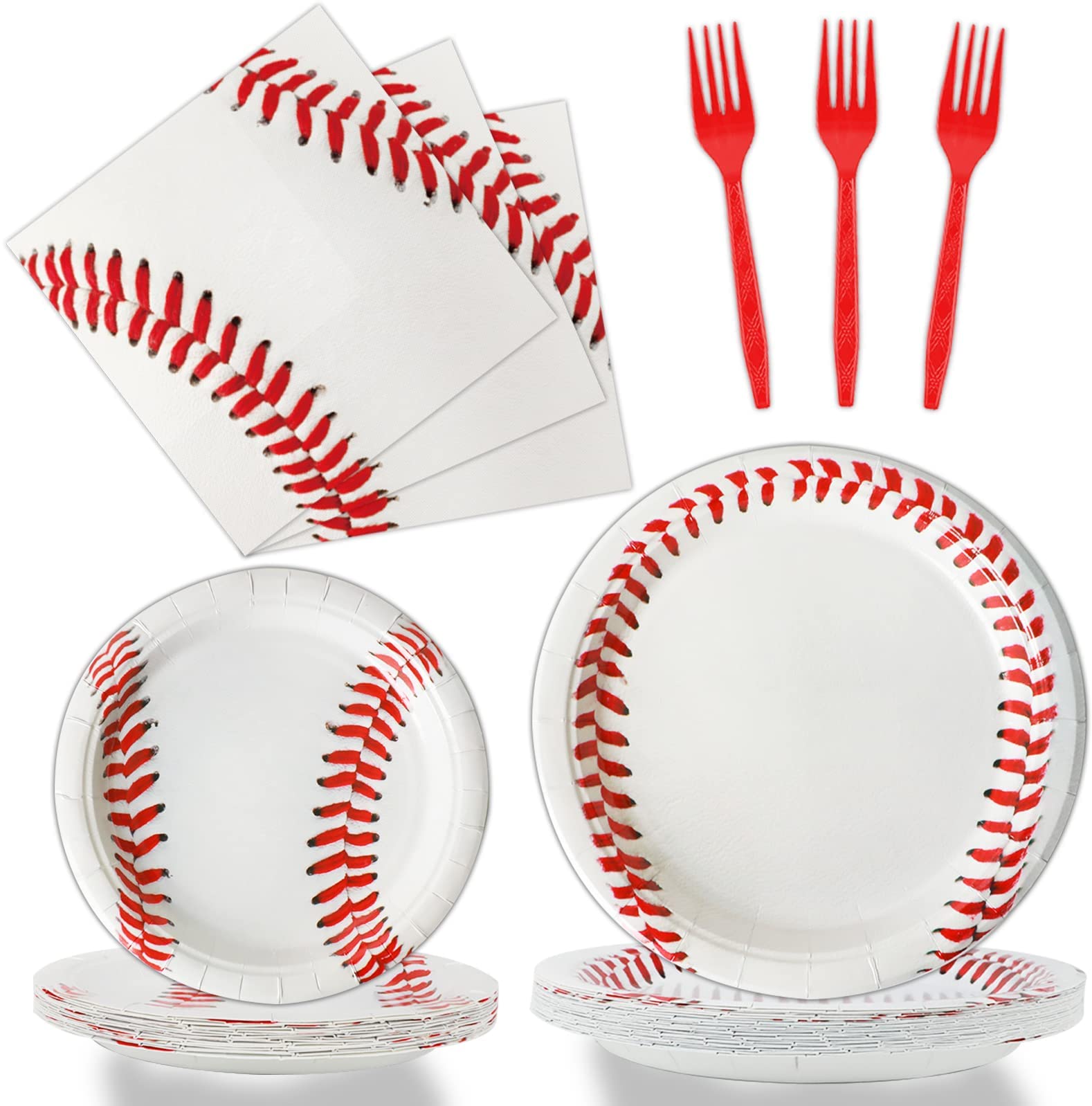 Photo 1 of **MISSING PARTS**
Baseball Party Supplies Bundle Paper Plates Napkins Baseballs Party Birthday Decorations Favors For Girls Serves 24
