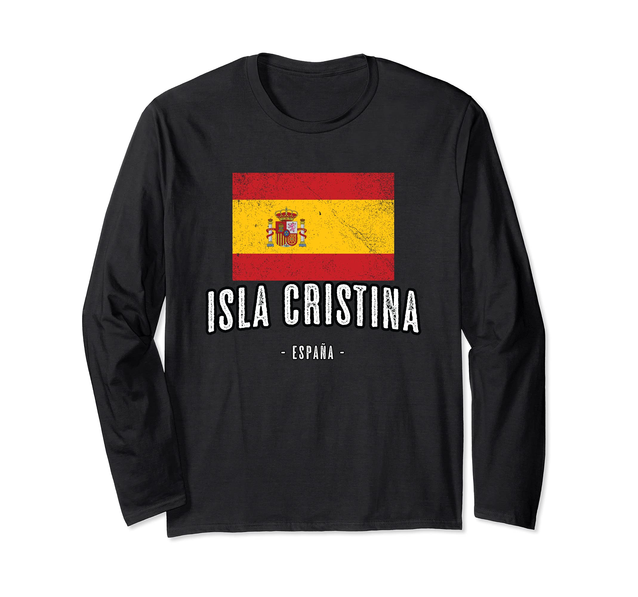 Isla Cristina Spain | ES Flag, City - Bandera Ropa - Long Sleeve T-Shirt