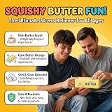 Pipihome 2 Pack Butter Squishy Toys Solid PU Foam Slow Rising Squishies view 4