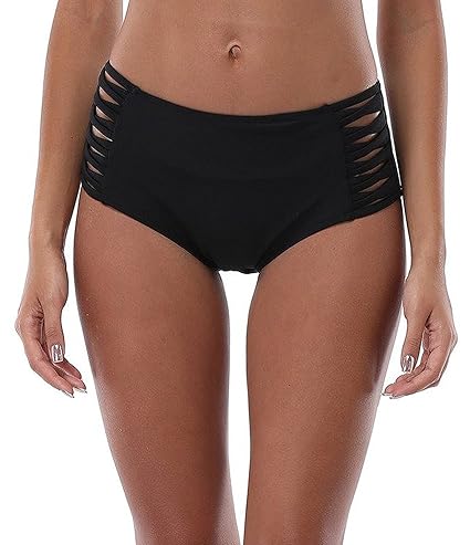 Avacoo Damen Bikinihose Bikini Slip Strandshorts Bauchweg Wassersport Bikini Slip mit Raffung
