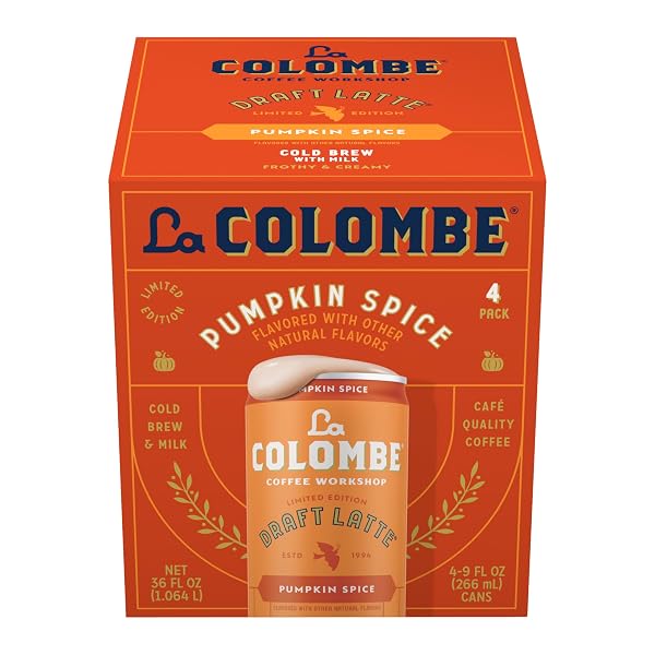 LA COLOMBE, COFFEE DRAFT LATTE PUMPKIN SPICE, 4...