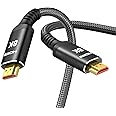 8K HDMI Cable 2.1 10FT/3M 48Gbps, Snowkids 48Gbps High Speed 3D 8K60 4K120 144Hz Braided HDMI Cord eARC HDR10 HDCP 2.2&2.3 Co