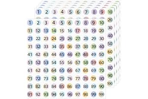 STARLIBOO 3000Pcs Consecutive Number Stickers, 0.4 inch Small Round Numbered Stickers, 1 to 100 Vinyl Consecutive Number Labels for Storage/Organizing/Boxes/Indoor/Outdoor(Gradient Color)