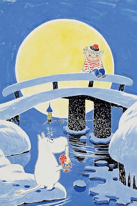 Amazon 1000ピース ジグソーパズル ムーミンとおしゃまさん ムーミン谷の冬 より 50x75cm おもちゃ おもちゃ