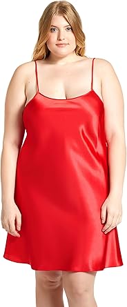 plus size satin slip dress