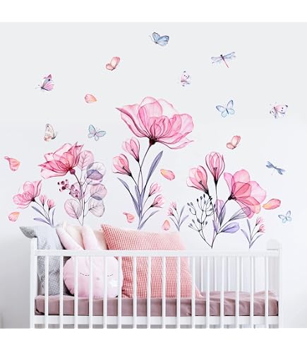Sunny Decals Sleepy Owl Fabric Wall Decals - Set Of 6 Reusable, Repositionable Owl Stickers In Pink, Blue, Purple