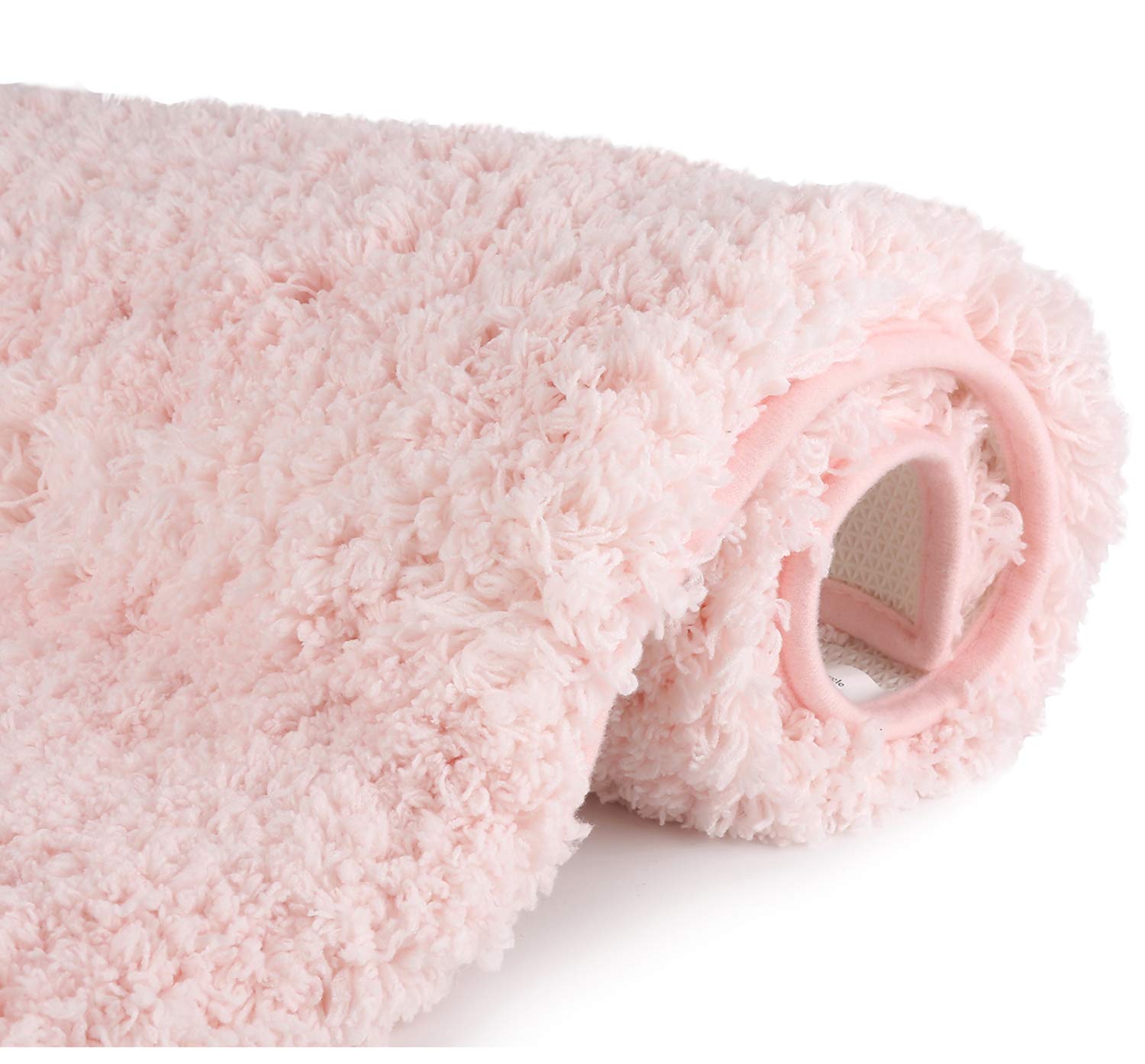 SHEEPPING Non Slip Bath Mat, Non-Slip Rubber Foam Mats, Machine Washable, Microfiber Soft Super Absorbent, 80 x 50.8 cm (Pink)