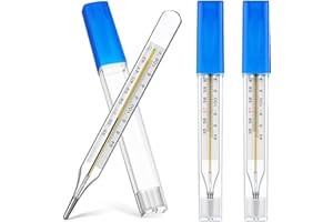 TOYANDONA 3PCS Glass Temperatures Measurement Adult - General Use Temperature Testing Tools Accurate Temperature Measurement for Families, Dual Scale