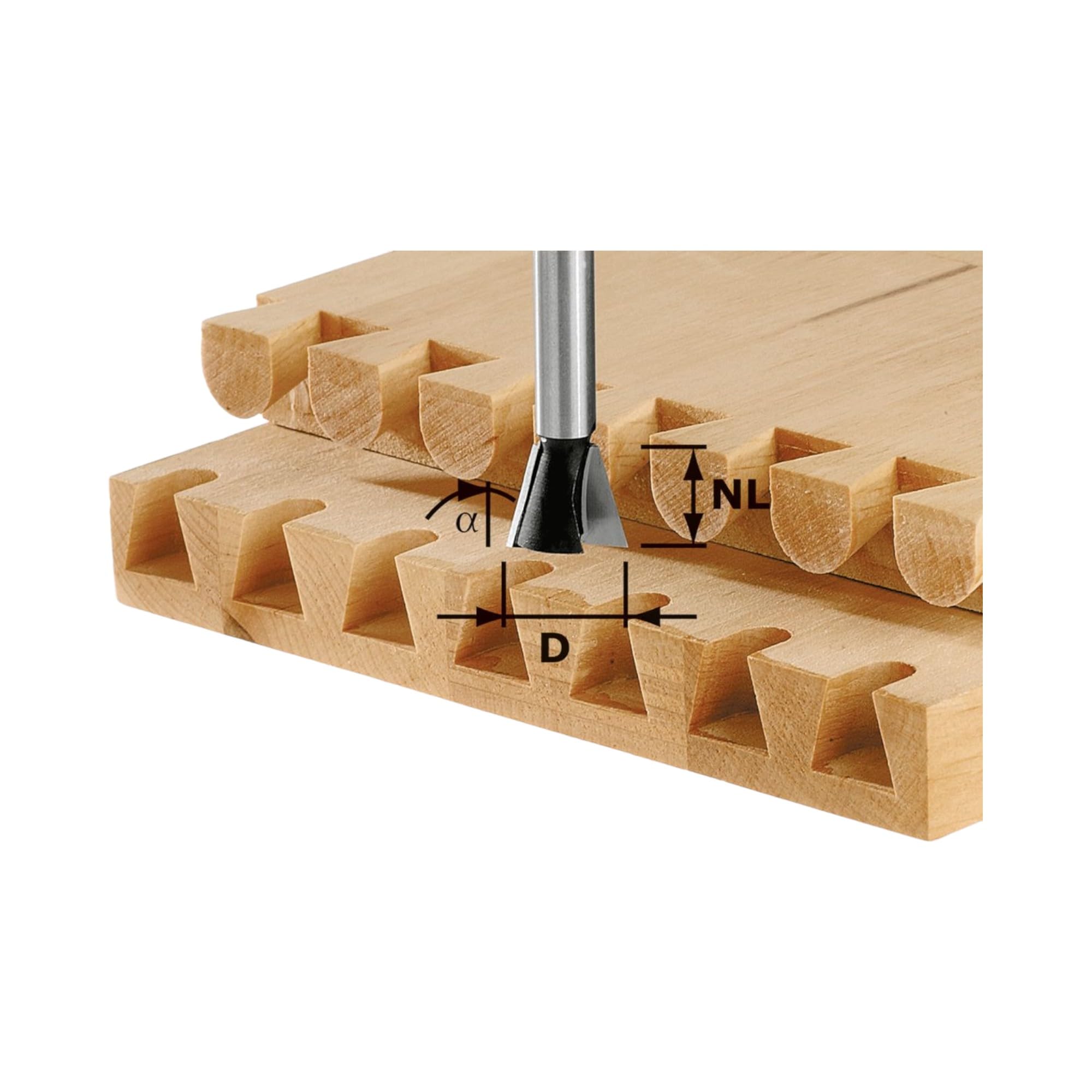 Festool 490996 HW S8 D20/17/15 Degree Dovetail Cutter — image 1