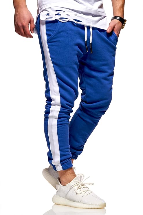 behype. Herren Lange Trainingshose Jogging-Hose Sport-Hose Side-Stripe 60-2111