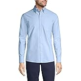 Lands' End Mens Traditional Fit Sail Rigger Oxford Shirt Blue Regular X-Large