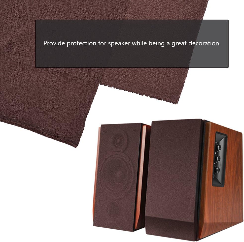 V BESTLIFE Speaker Mesh Cloth, 1.7mx0.5m Speaker Grill Cloth Stereo Gille Fabric Speaker Mesh Cloth Dustproof Protective Cover/Lightweight/Soft/Applicable to Speakers/Stage Speakers/KTV (Brown): Electronics