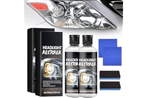 Grenben Upgrade Automotive Headlight Lens Restorer, 2024 New Headlight Restoration Kit Head Light Cleaner for Cars, Car Headlight Repair Fluid, Innovative Headlight Repair Polish Kit (2 Sets)