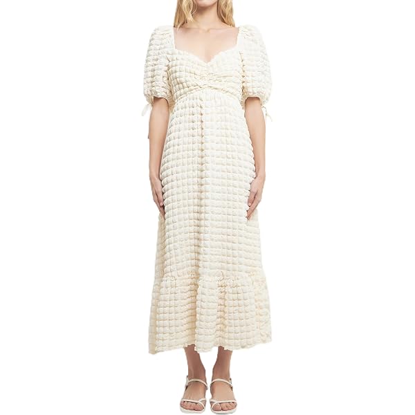 endless rose textured sleeveless maxi dress Women's Color:Light blue-green dress 100%Polyester Ad_Spring Your dream Homecoming dress