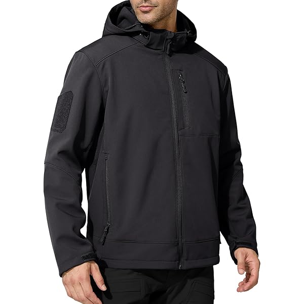 Waterproof Jacket Men KAUOD Men's Softshell Jacket Fleece Lined